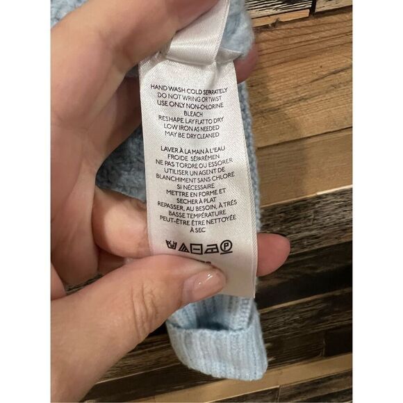 Anthropologie Maeve Athena Cowl Neck Blue Sweater sz S - Picture 6 of 7